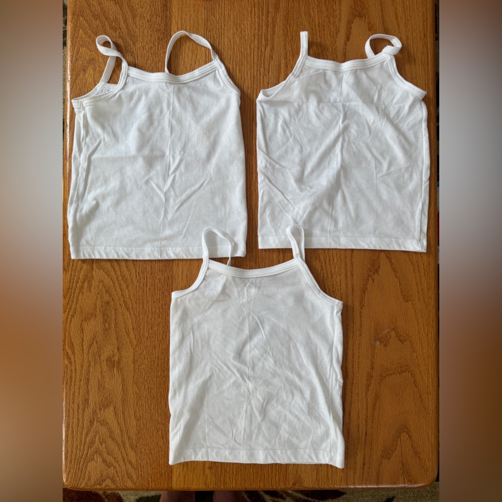 Hanes Kids White Camisoles - Pack of 3